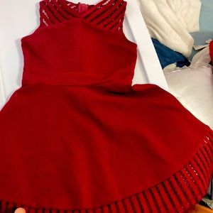 Girls formal burgundy dress. Used once for family photo. Like new